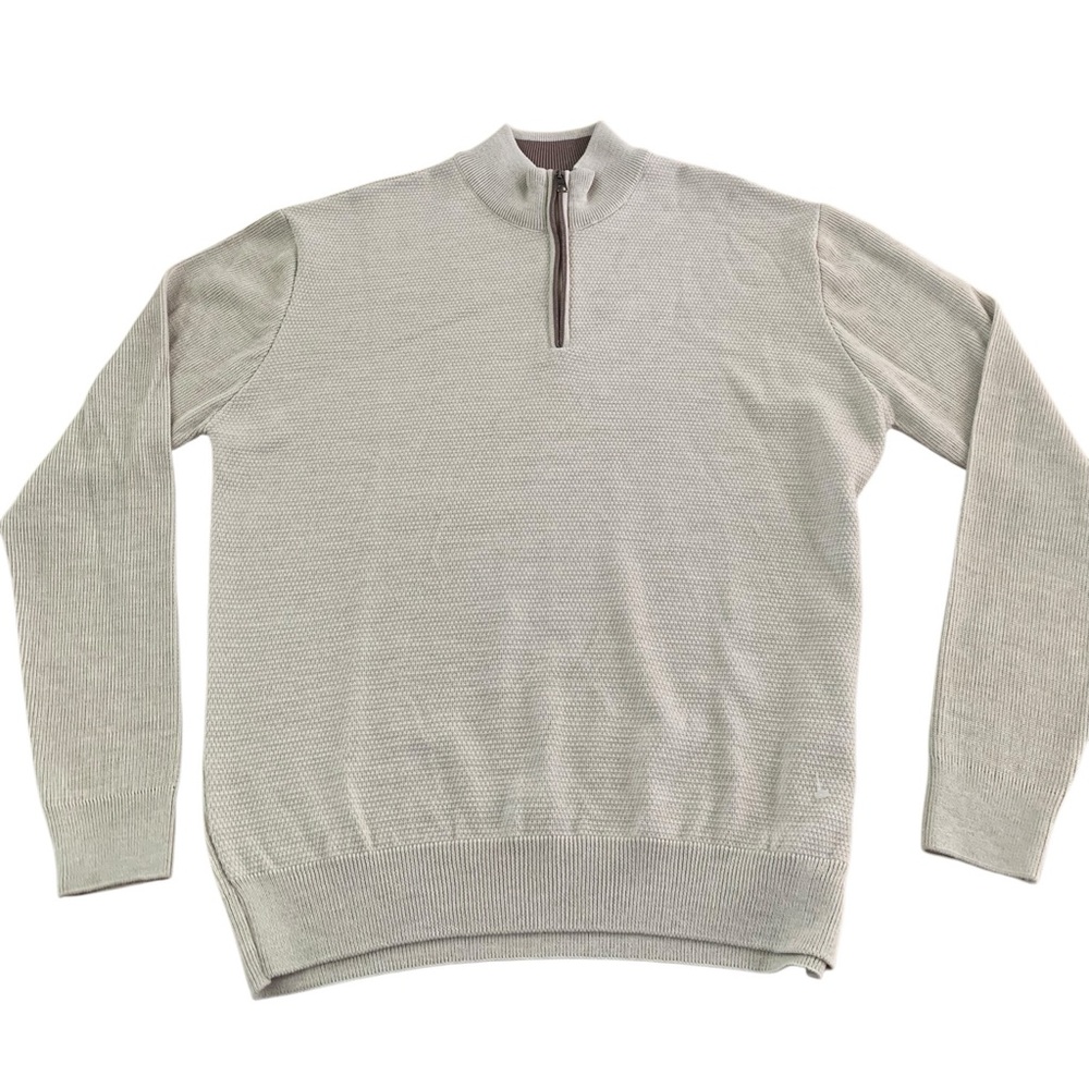 Men's Merino Wool Quarter Zip Sweater NWOT